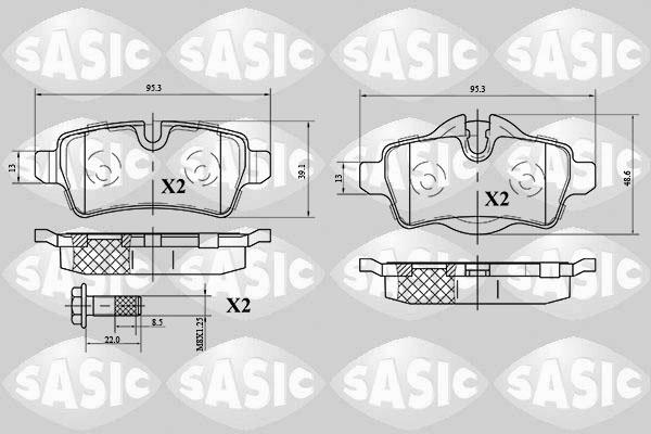 Sasic 6216062 - Гальмівні колодки, дискові гальма autocars.com.ua