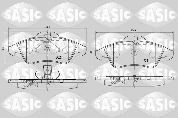 Sasic 6216067 - Гальмівні колодки, дискові гальма autocars.com.ua