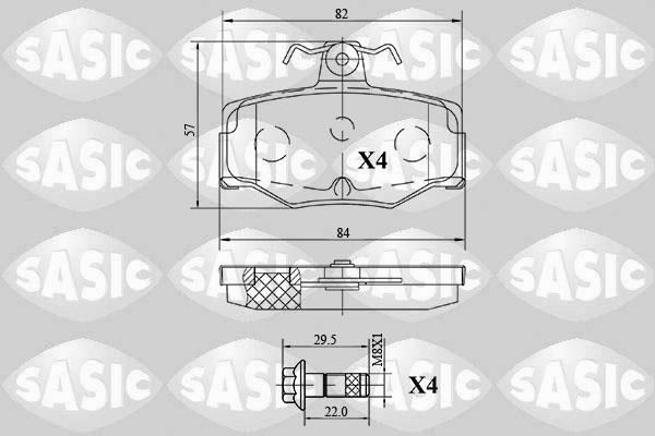 Sasic 6216084 - Тормозные колодки, дисковые, комплект avtokuzovplus.com.ua