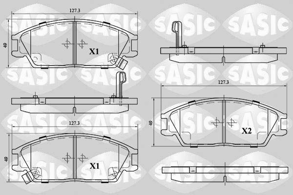 Sasic 6216100 - Тормозные колодки, дисковые, комплект autodnr.net