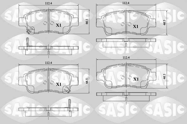 Sasic 6216107 - Тормозные колодки, дисковые, комплект avtokuzovplus.com.ua