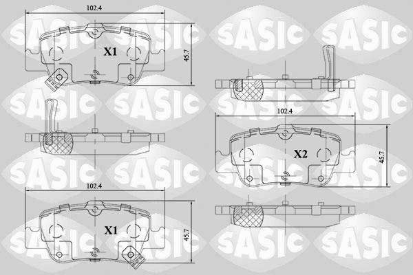 Sasic 6216110 - Гальмівні колодки, дискові гальма autocars.com.ua