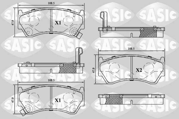 Sasic 6216113 - Тормозные колодки, дисковые, комплект avtokuzovplus.com.ua