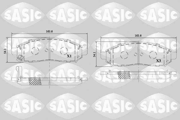 Sasic 6216118 - Тормозные колодки, дисковые, комплект avtokuzovplus.com.ua