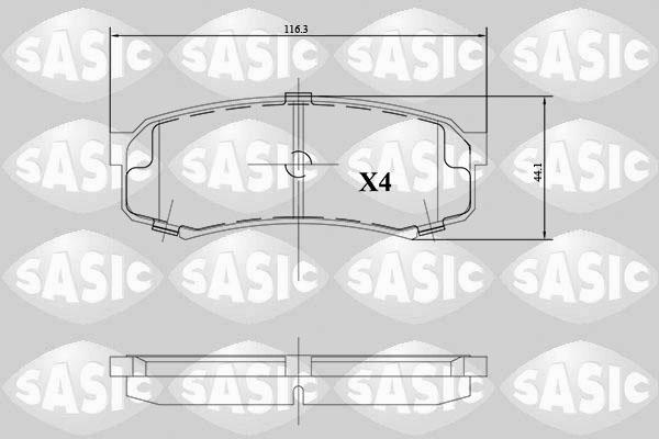 Sasic 6216122 - Гальмівні колодки, дискові гальма autocars.com.ua
