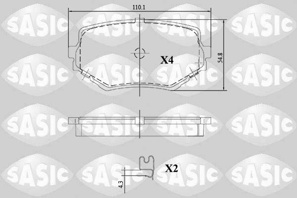 Sasic 6216123 - Гальмівні колодки, дискові гальма autocars.com.ua