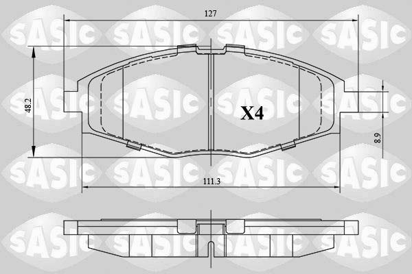 Sasic 6216124 - Гальмівні колодки, дискові гальма autocars.com.ua