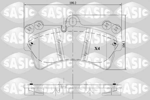 Sasic 6216131 - Гальмівні колодки, дискові гальма autocars.com.ua