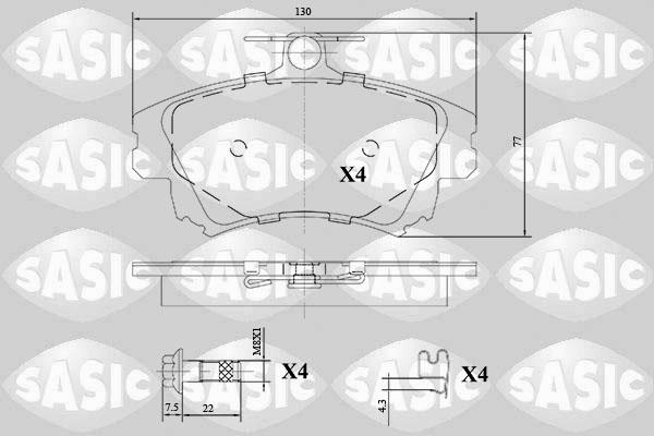 Sasic 6216133 - Тормозные колодки, дисковые, комплект avtokuzovplus.com.ua