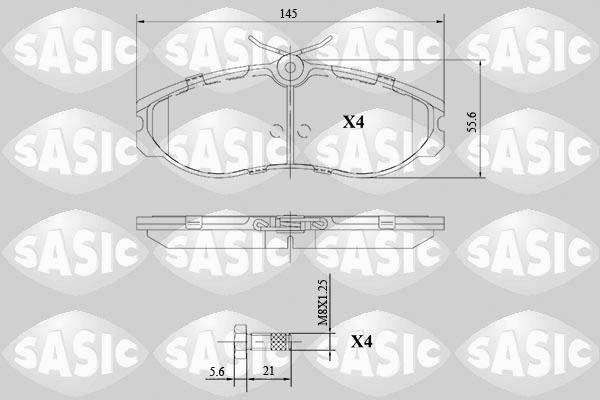 Sasic 6216135 - Тормозные колодки, дисковые, комплект autodnr.net