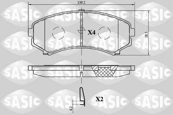 Sasic 6216138 - Тормозные колодки, дисковые, комплект avtokuzovplus.com.ua