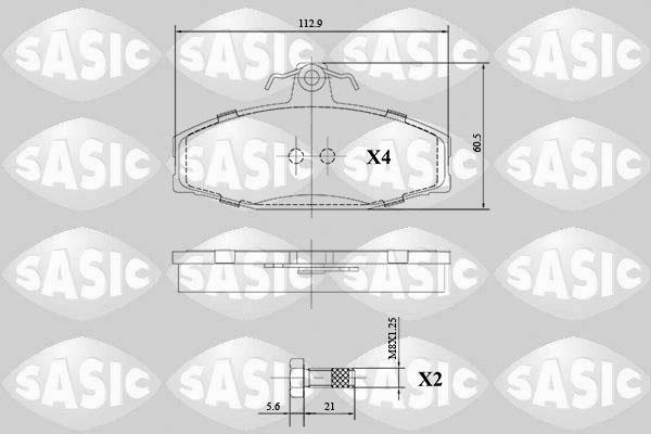 Sasic 6216141 - Тормозные колодки, дисковые, комплект autodnr.net