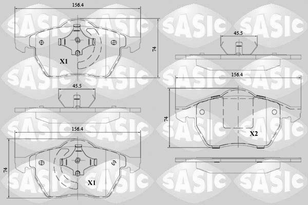 Sasic 6216143 - Гальмівні колодки, дискові гальма autocars.com.ua