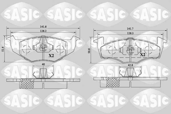 Sasic 6216145 - Тормозные колодки, дисковые, комплект avtokuzovplus.com.ua