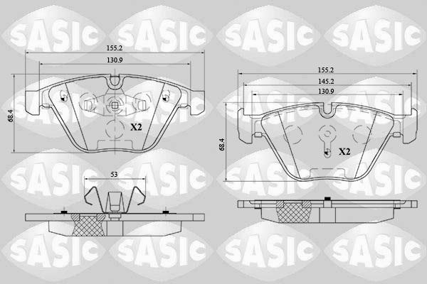 Sasic 6216148 - Тормозные колодки, дисковые, комплект avtokuzovplus.com.ua