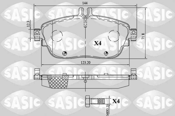 Sasic 6216158 - Гальмівні колодки, дискові гальма autocars.com.ua