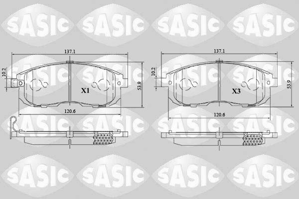 Sasic 6216167 - Гальмівні колодки, дискові гальма autocars.com.ua