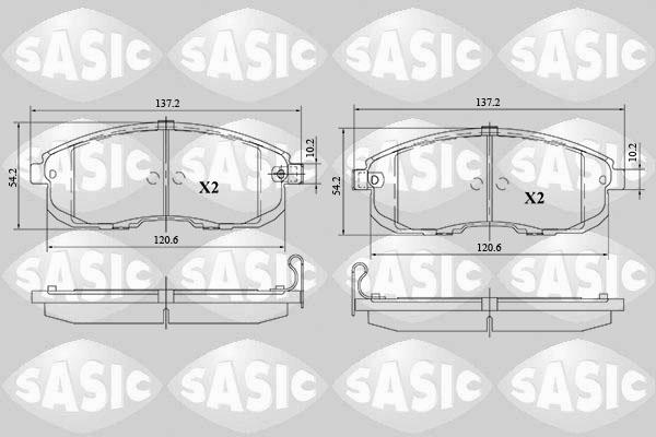 Sasic 6216169 - Тормозные колодки, дисковые, комплект autodnr.net