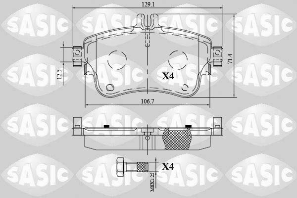 Sasic 6216175 - Гальмівні колодки, дискові гальма autocars.com.ua