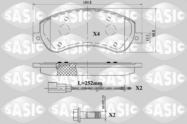 Sasic 6216179 - Гальмівні колодки, дискові гальма autocars.com.ua