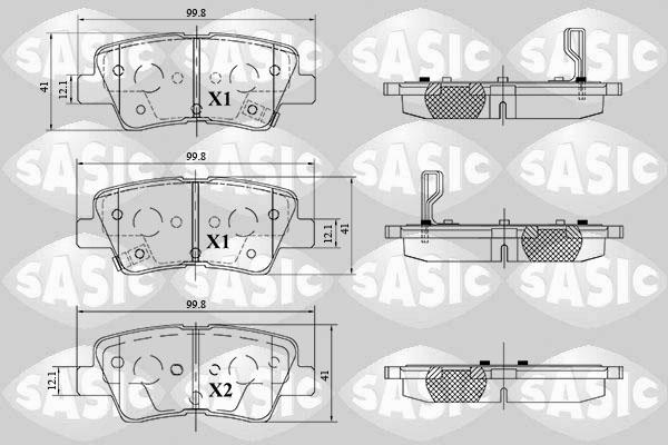 Sasic 6216183 - Гальмівні колодки, дискові гальма autocars.com.ua