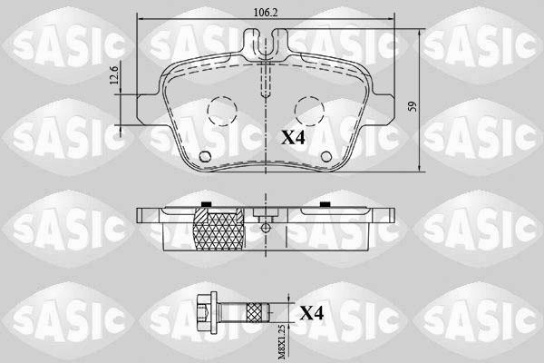 Sasic 6216184 - Тормозные колодки, дисковые, комплект avtokuzovplus.com.ua