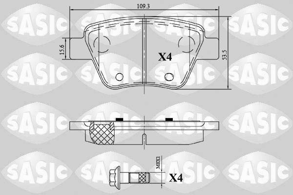 Sasic 6216187 - Тормозные колодки, дисковые, комплект avtokuzovplus.com.ua