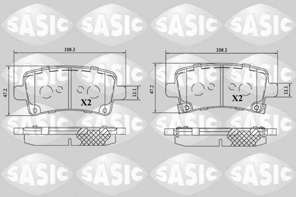 Sasic 6216189 - Гальмівні колодки, дискові гальма autocars.com.ua