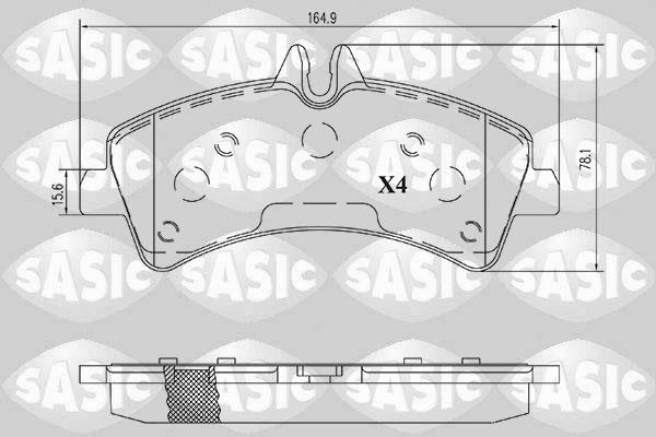 Sasic 6216191 - Тормозные колодки, дисковые, комплект autodnr.net