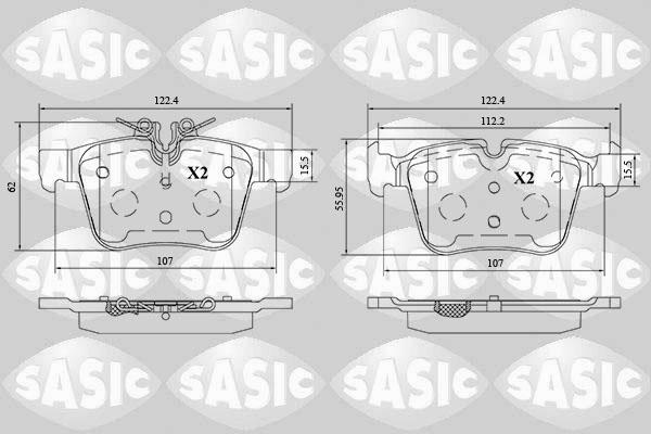 Sasic 6216193 - Гальмівні колодки, дискові гальма autocars.com.ua