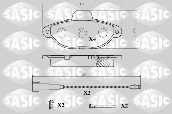 Sasic 6216194 - Гальмівні колодки, дискові гальма autocars.com.ua