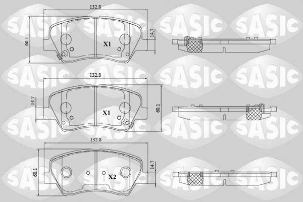 Sasic 6216195 - Гальмівні колодки, дискові гальма autocars.com.ua
