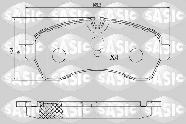 Sasic 6216199 - Гальмівні колодки, дискові гальма autocars.com.ua