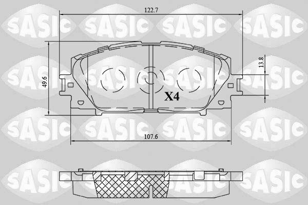 Sasic 6216201 - Гальмівні колодки, дискові гальма autocars.com.ua