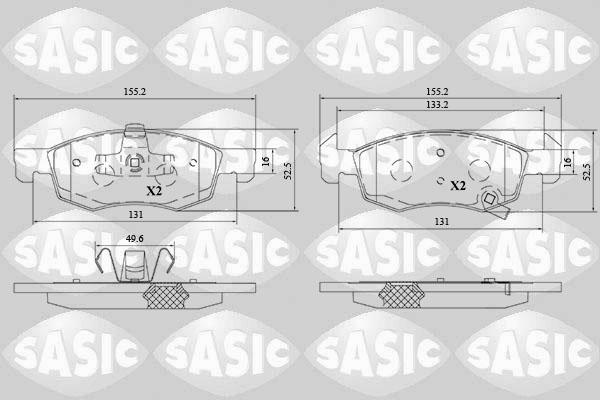 Sasic 6216203 - Гальмівні колодки, дискові гальма autocars.com.ua