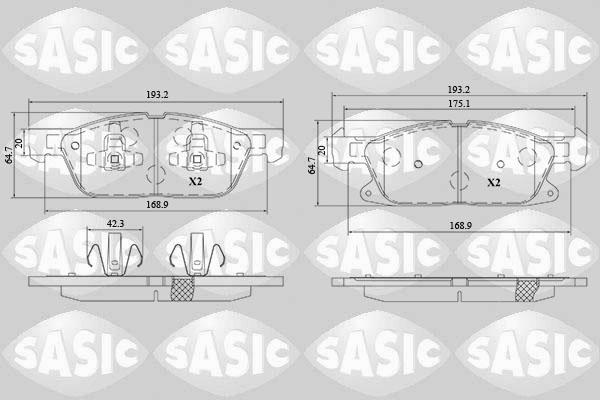 Sasic 6216211 - Тормозные колодки, дисковые, комплект avtokuzovplus.com.ua