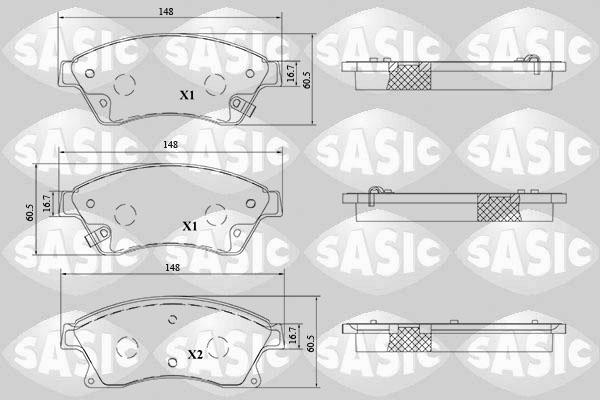 Sasic 6216215 - Гальмівні колодки, дискові гальма autocars.com.ua