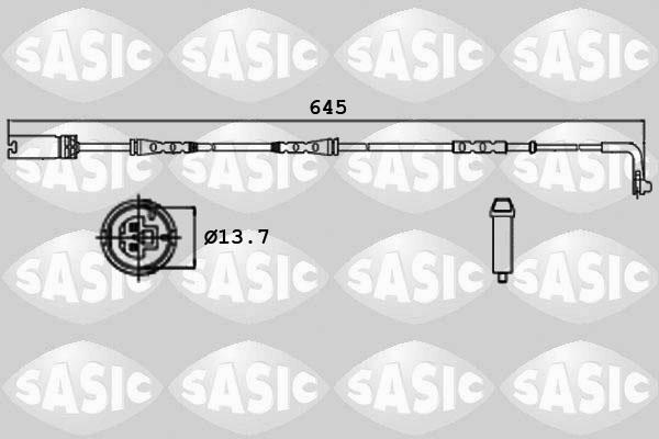 Sasic 6236003 - Сигналізатор, знос гальмівних колодок autocars.com.ua