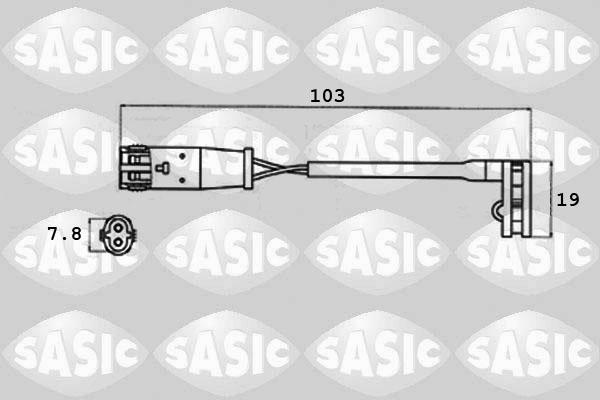 Sasic 6236007 - Сигналізатор, знос гальмівних колодок autocars.com.ua