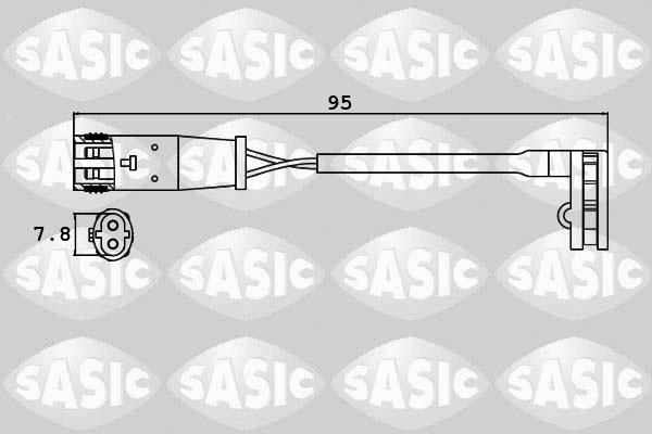 Sasic 6236008 - Сигнализатор, износ тормозных колодок avtokuzovplus.com.ua