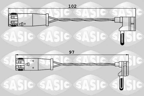 Sasic 6236033 - Сигнализатор, износ тормозных колодок avtokuzovplus.com.ua