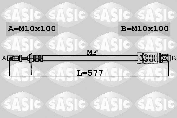 Sasic 6600004 - Тормозной шланг avtokuzovplus.com.ua