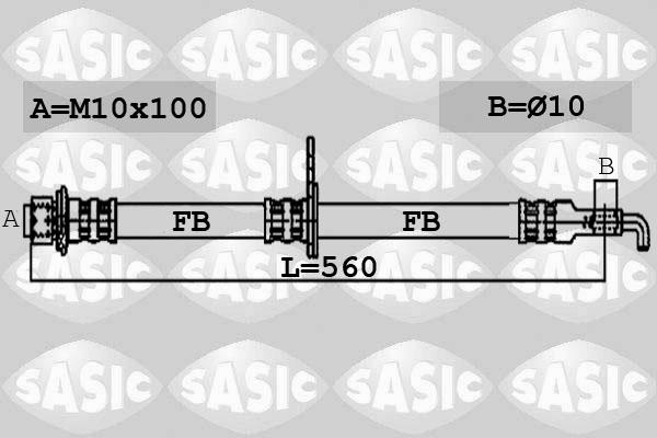 Sasic 6600038 - Тормозной шланг avtokuzovplus.com.ua