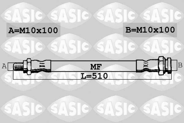 Sasic 6600049 - Гальмівний шланг autocars.com.ua