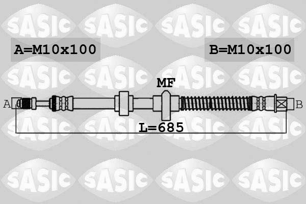 Sasic 6600056 - Гальмівний шланг autocars.com.ua