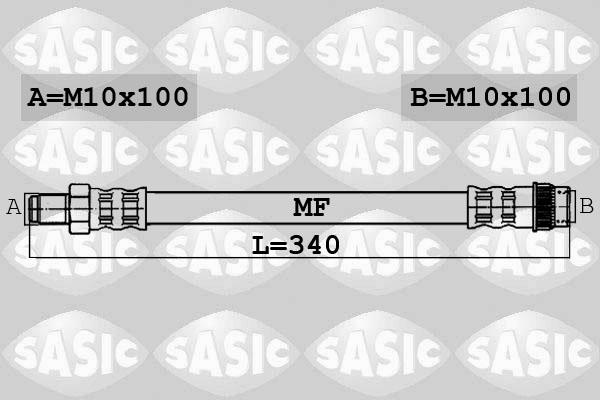 Sasic 6604010 - Гальмівний шланг autocars.com.ua