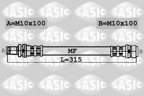 Sasic 6606004 - Тормозной шланг avtokuzovplus.com.ua