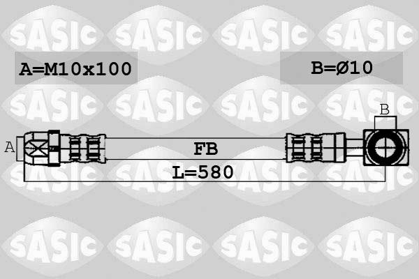 Sasic 6606021 - Гальмівний шланг autocars.com.ua