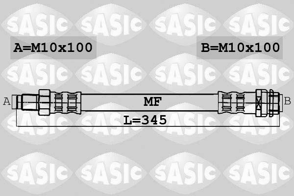 Sasic 6606033 - Тормозной шланг avtokuzovplus.com.ua