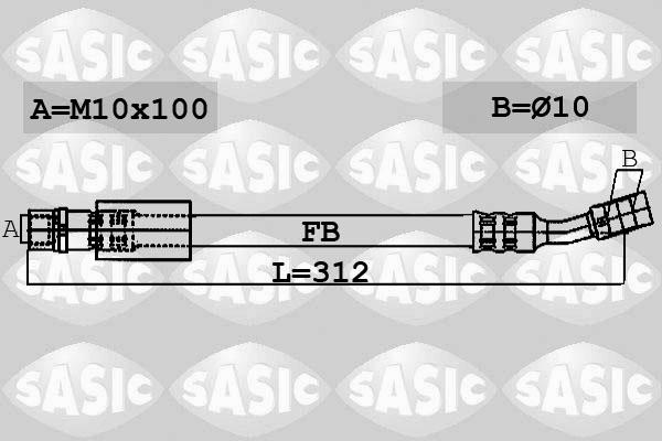 Sasic 6606047 - Тормозной шланг avtokuzovplus.com.ua